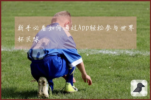 新手必看如何通过App轻松参与世界杯买球